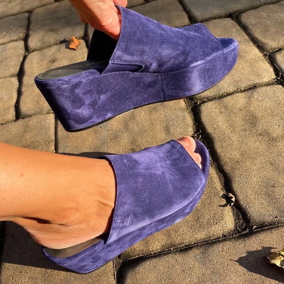 NWT Stuart Weitzman Mule Train Suede Wedge - Picture 4 of 11